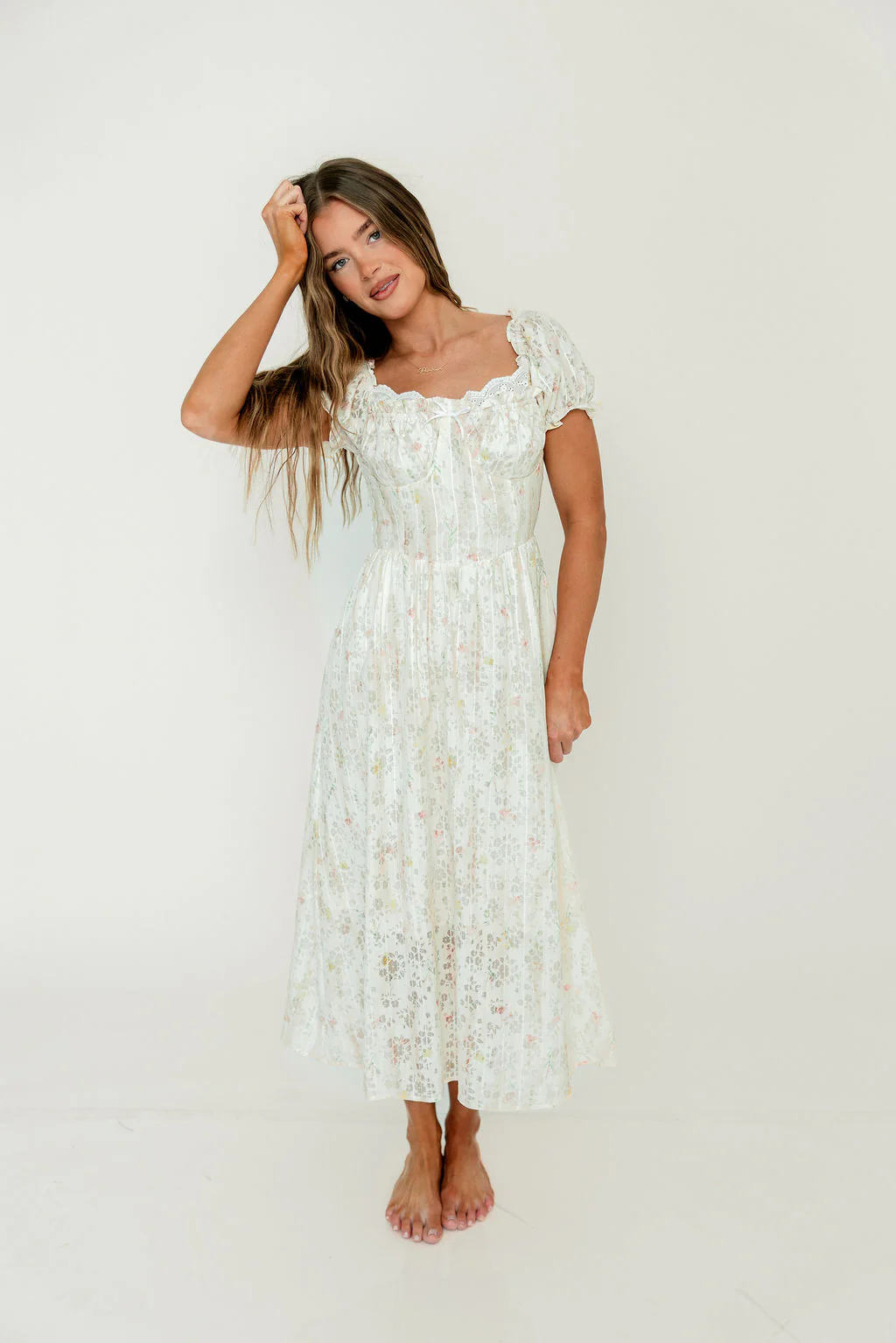 Kami Midi Dress in English Garden - Image 4