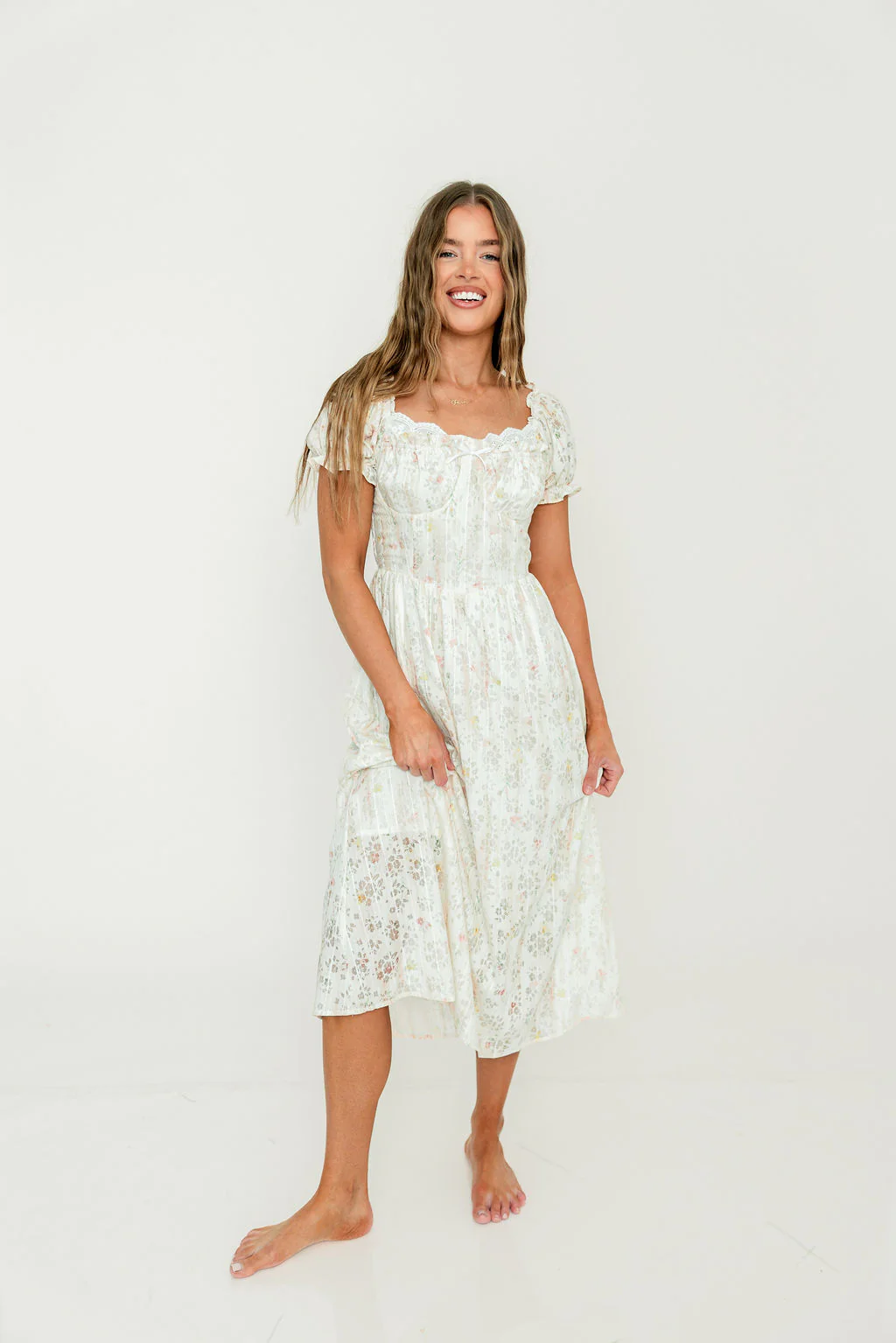 Kami Midi Dress in English Garden - Image 8