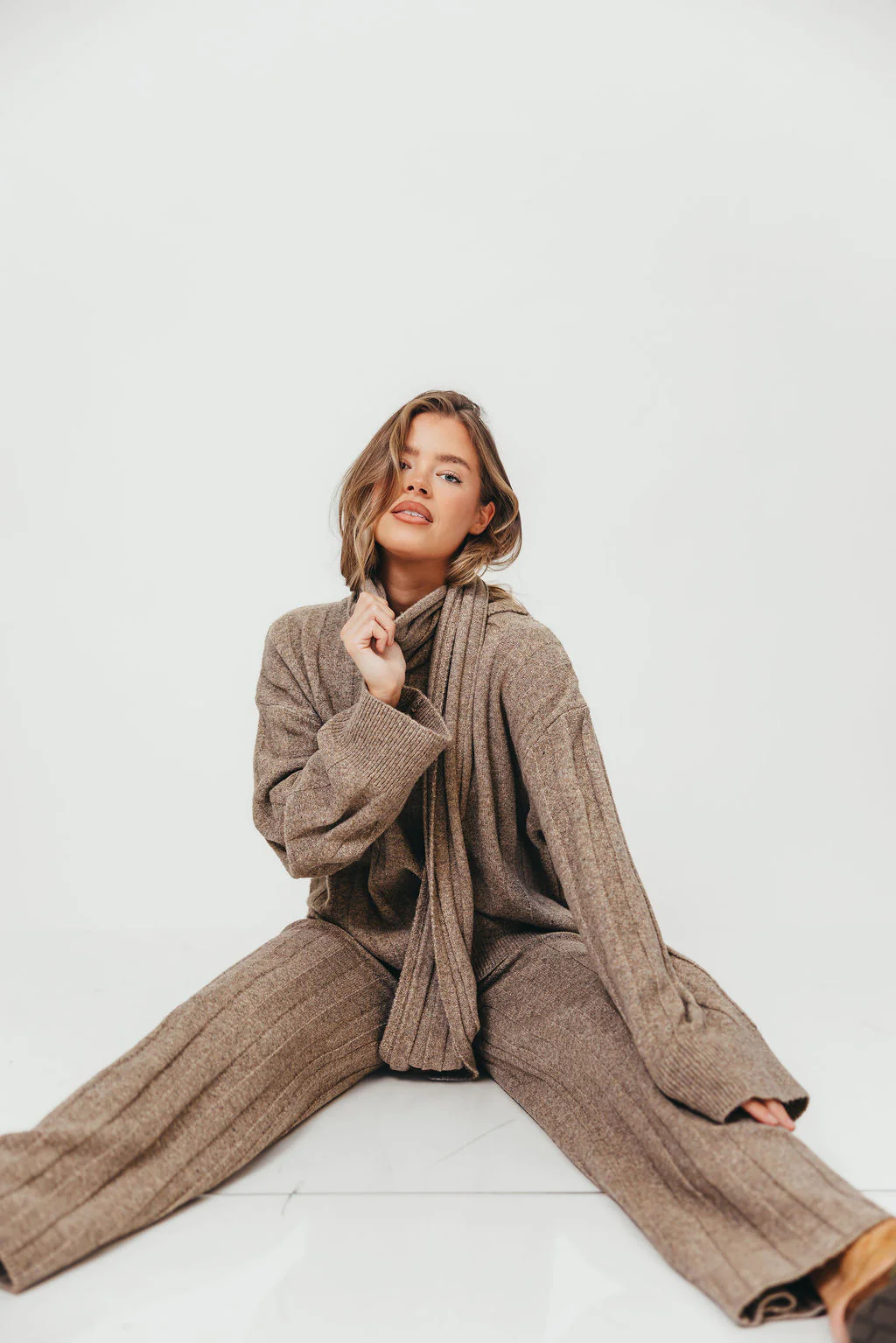 Kenny Ribbed Three Piece Set in Taupe *Final Sale* - Image 12