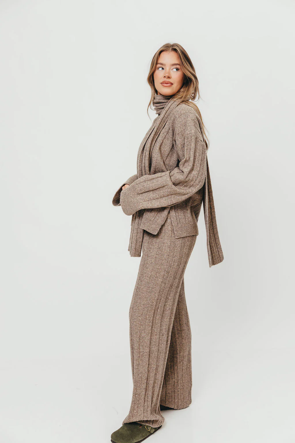 Kenny Ribbed Three Piece Set in Taupe *Final Sale* - Image 3
