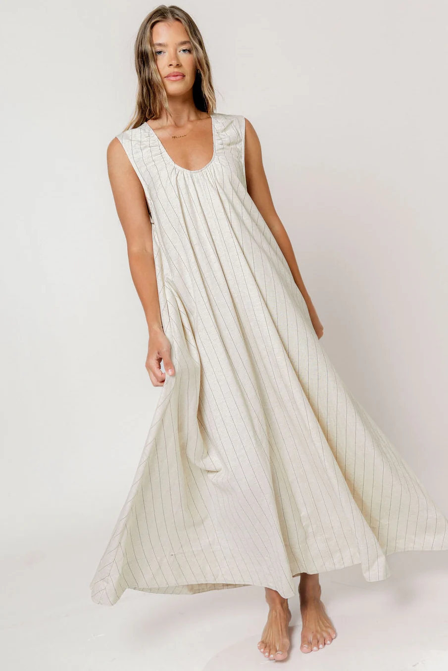 Kiri Maxi Dress in Natural/Black - Image 2