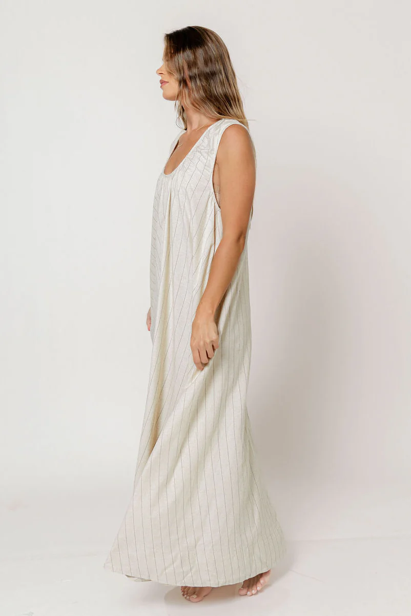 Kiri Maxi Dress in Natural/Black - Image 3