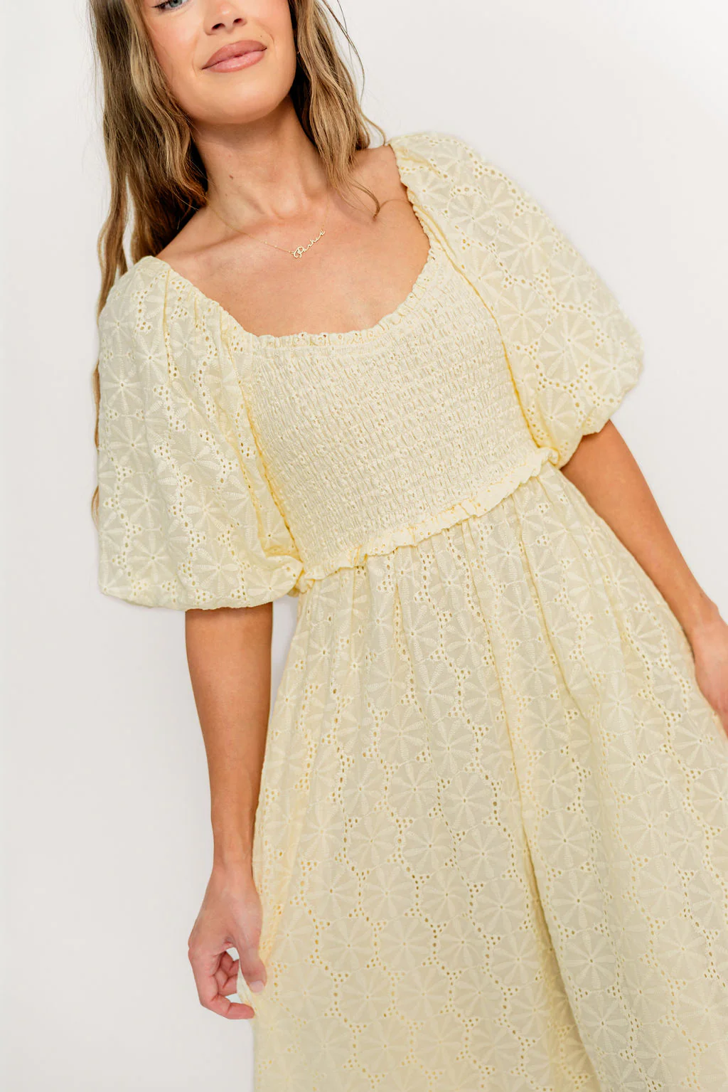 Krystal 100% Cotton Maxi Dress in Vintage Ivory - Image 3