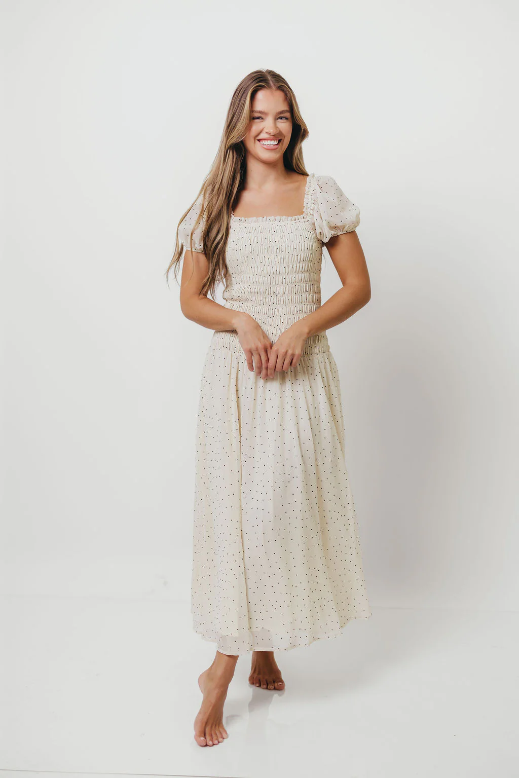June Bell Maxi Dress in Cream - Image 4