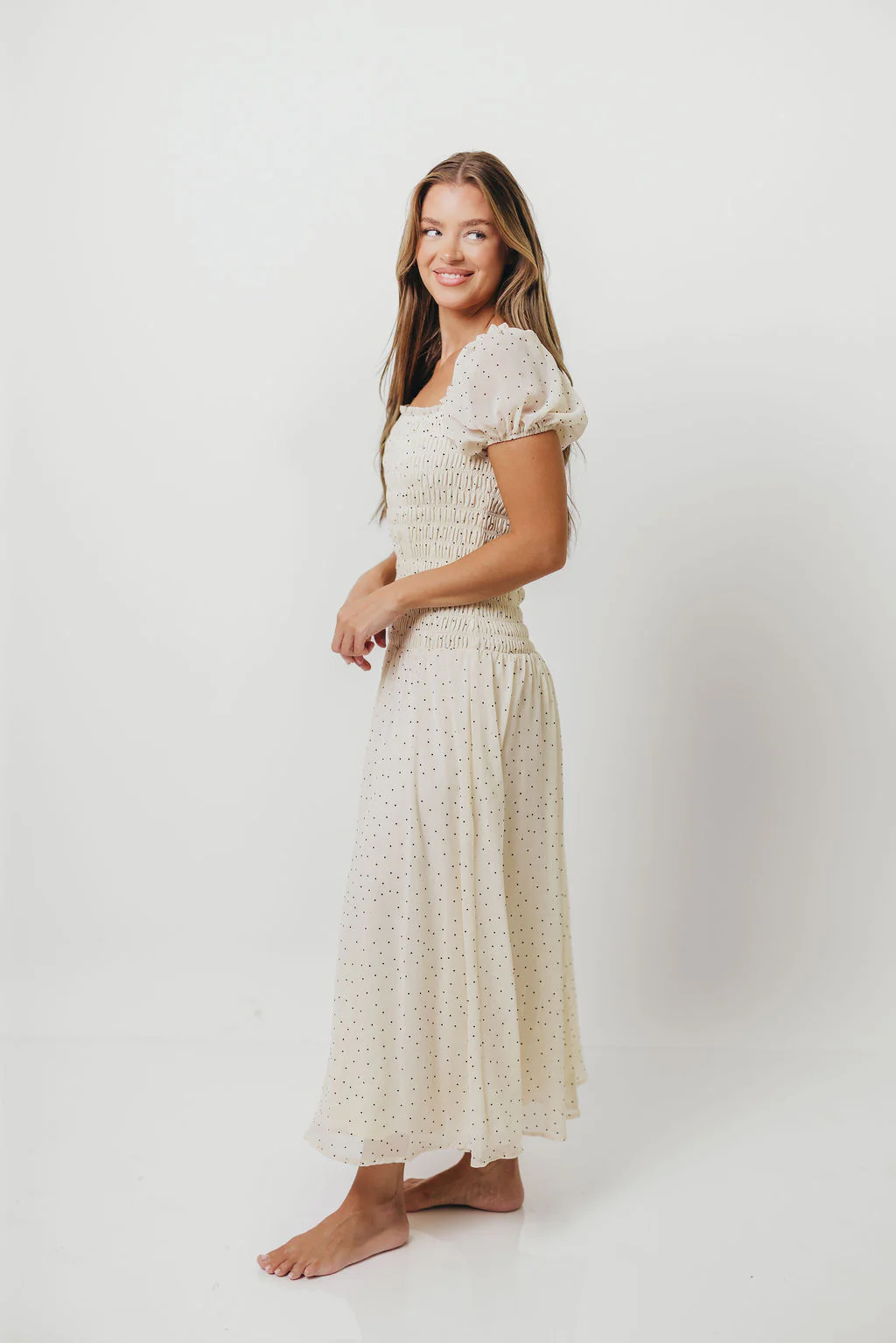 June Bell Maxi Dress in Cream - Image 5