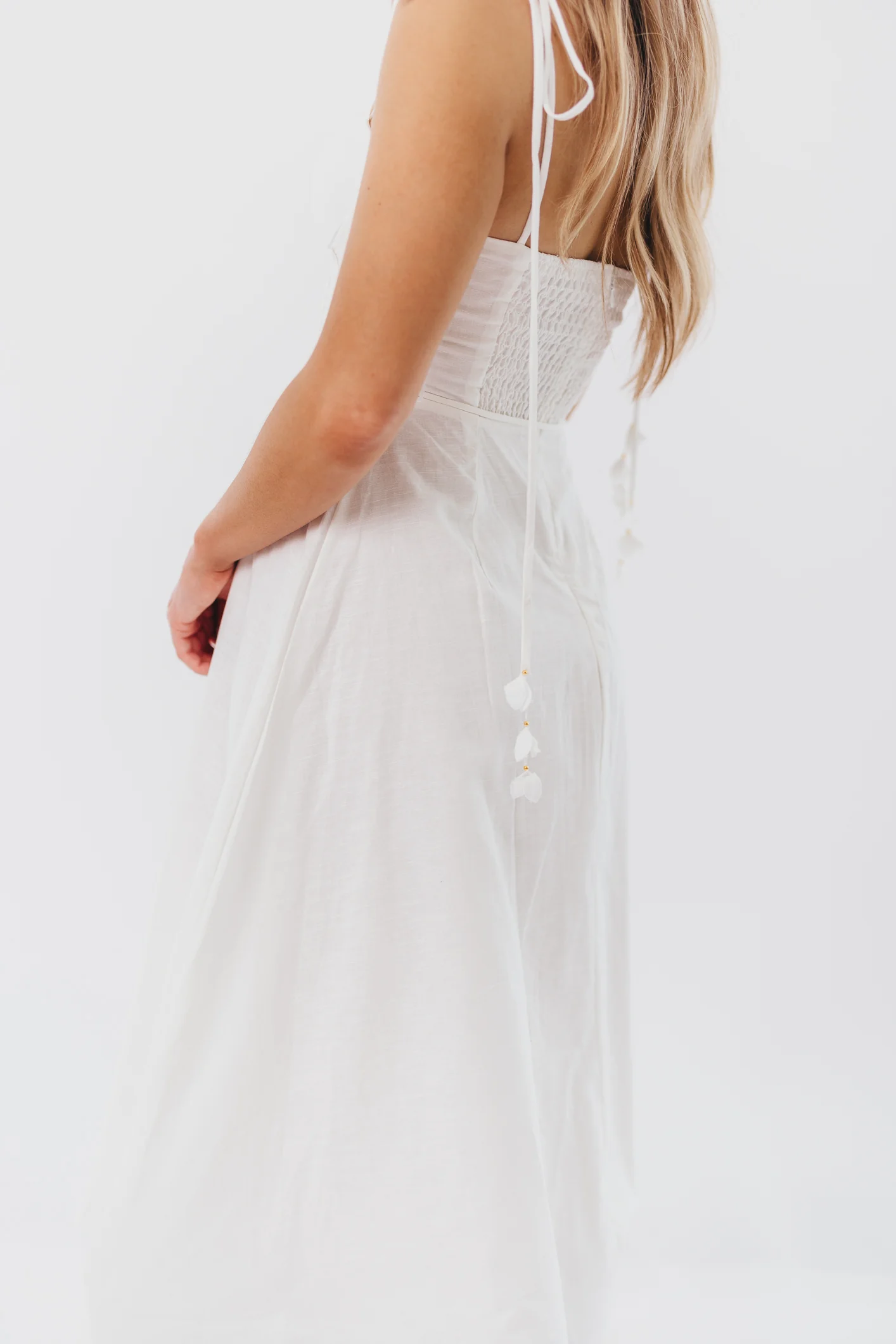 Norma Jean Bustier-Style Midi Dress in White - Image 6
