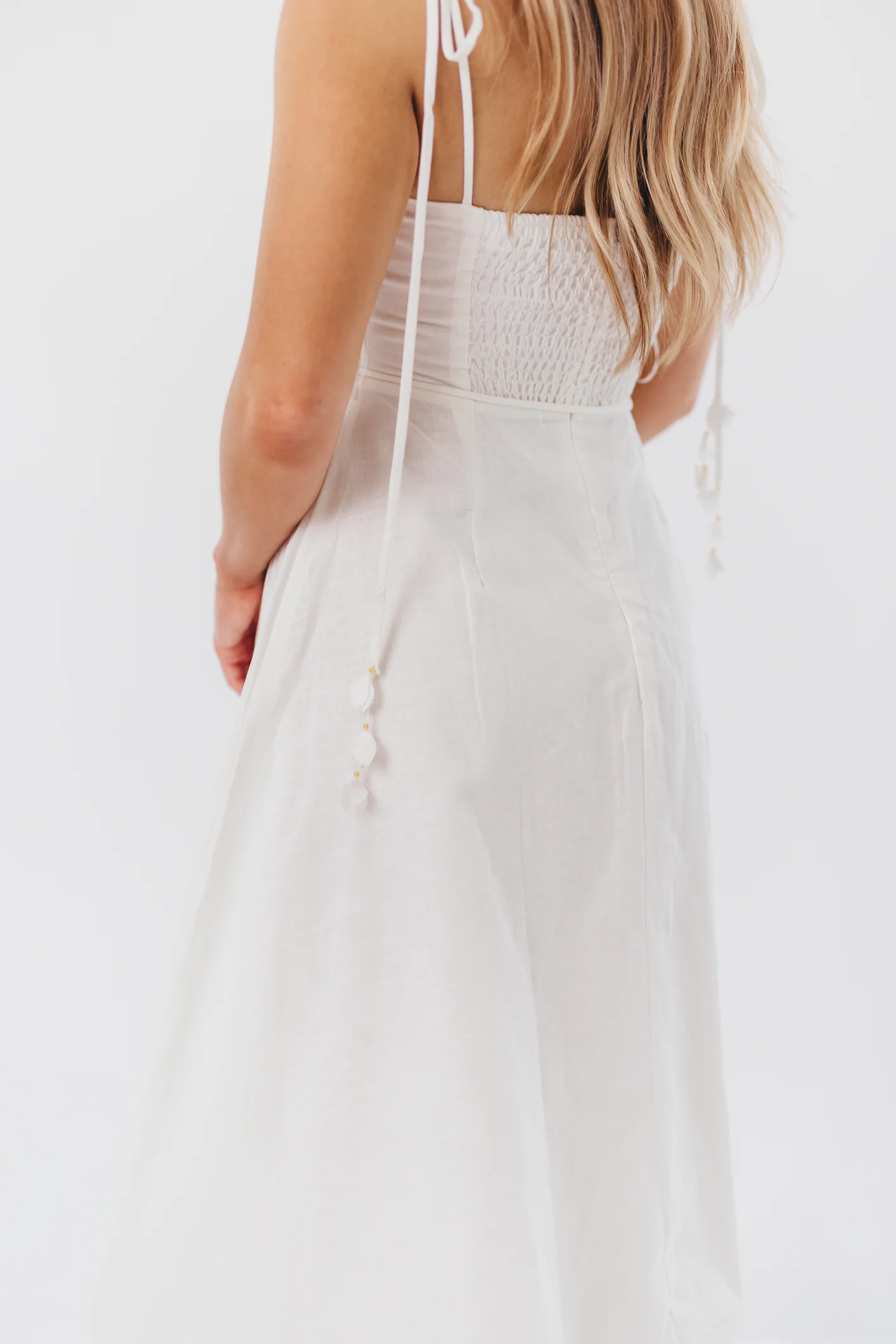 Norma Jean Bustier-Style Midi Dress in White - Image 7