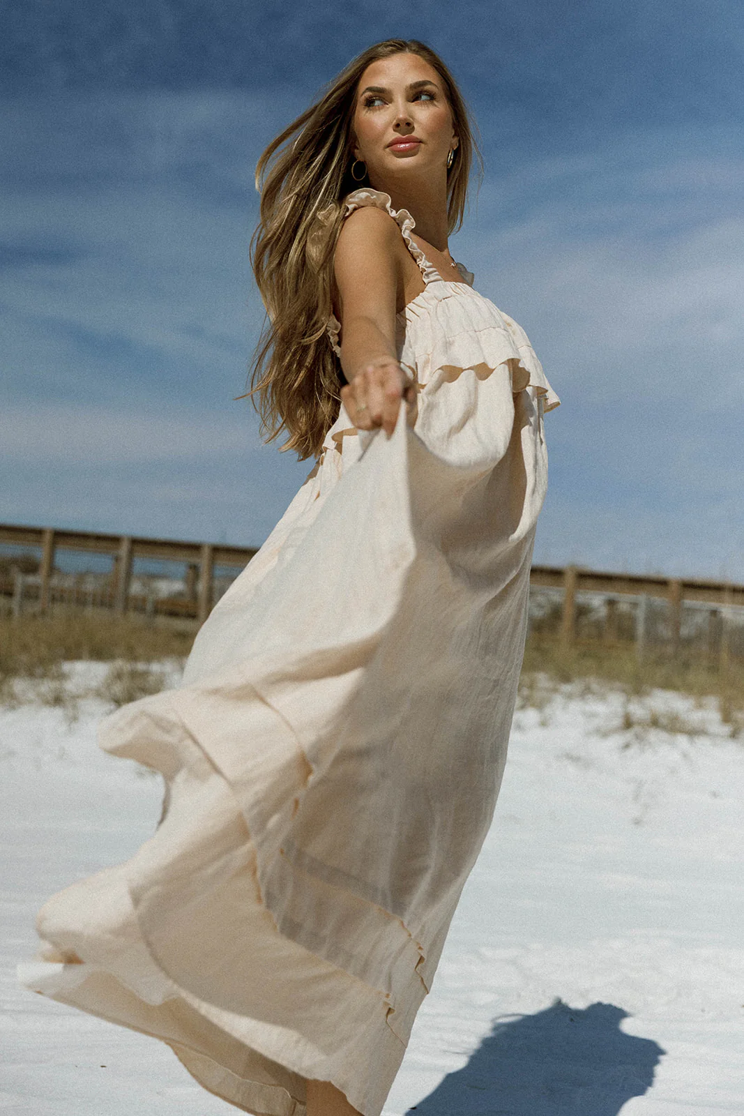 Lelah 100% Linen Maxi Dress in Natural - Bump Friendly - Image 16