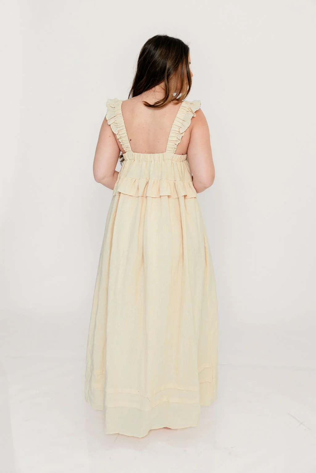 Lelah 100% Linen Maxi Dress in Natural - Bump Friendly - Image 34