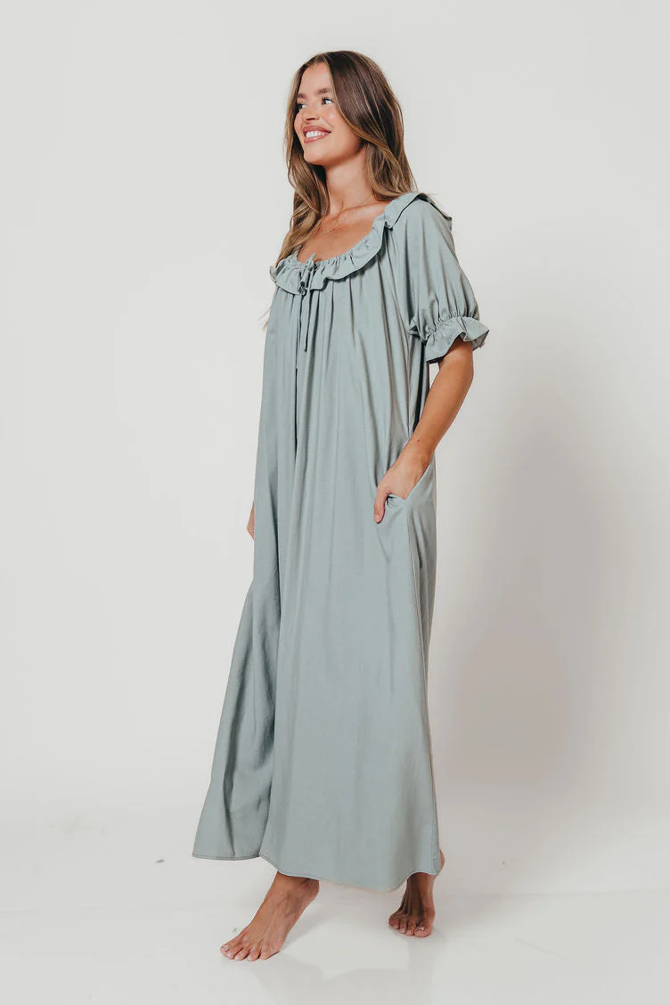 Audrey Maxi Dress in Sage - Image 6