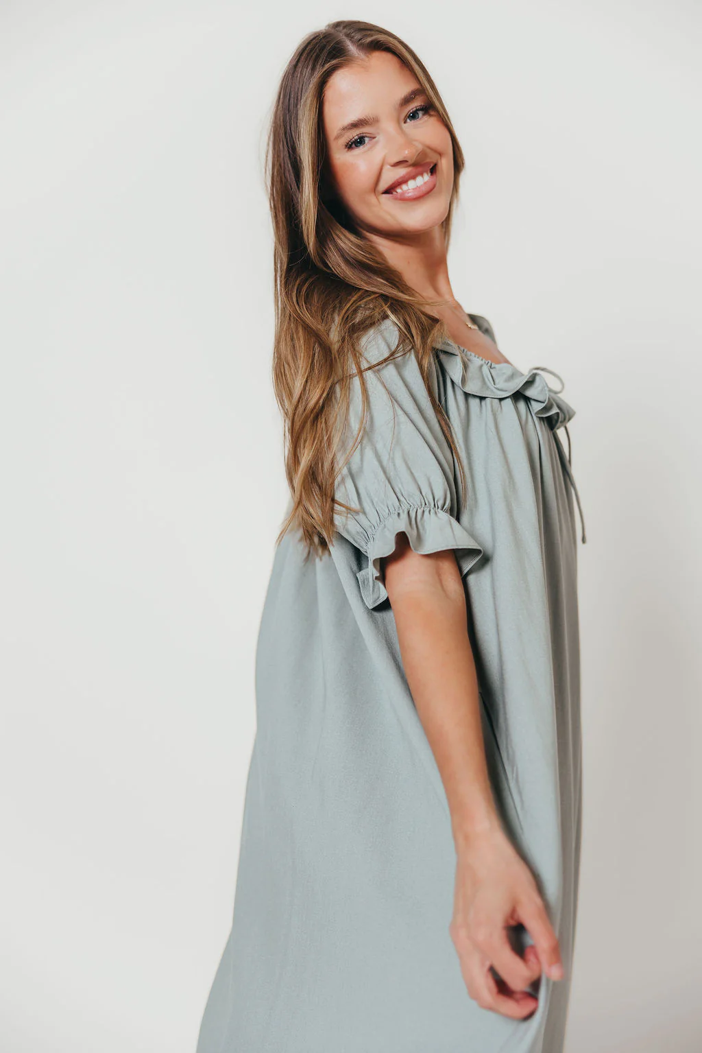 Audrey Maxi Dress in Sage - Image 8