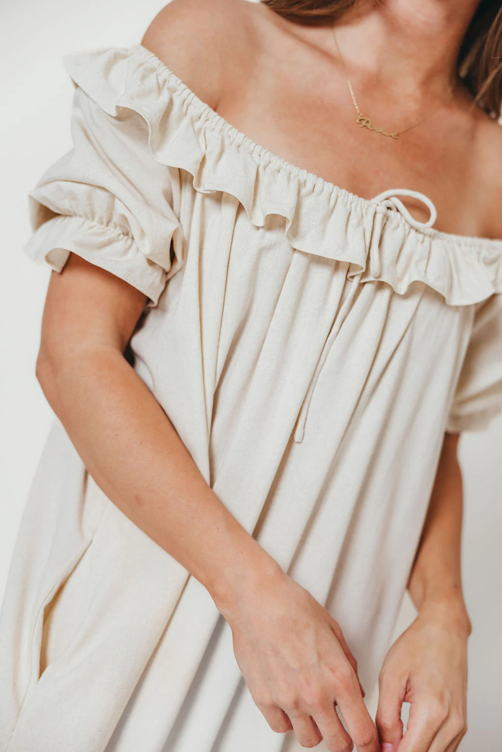 Audrey Maxi Dress in Linen Blend - Image 6