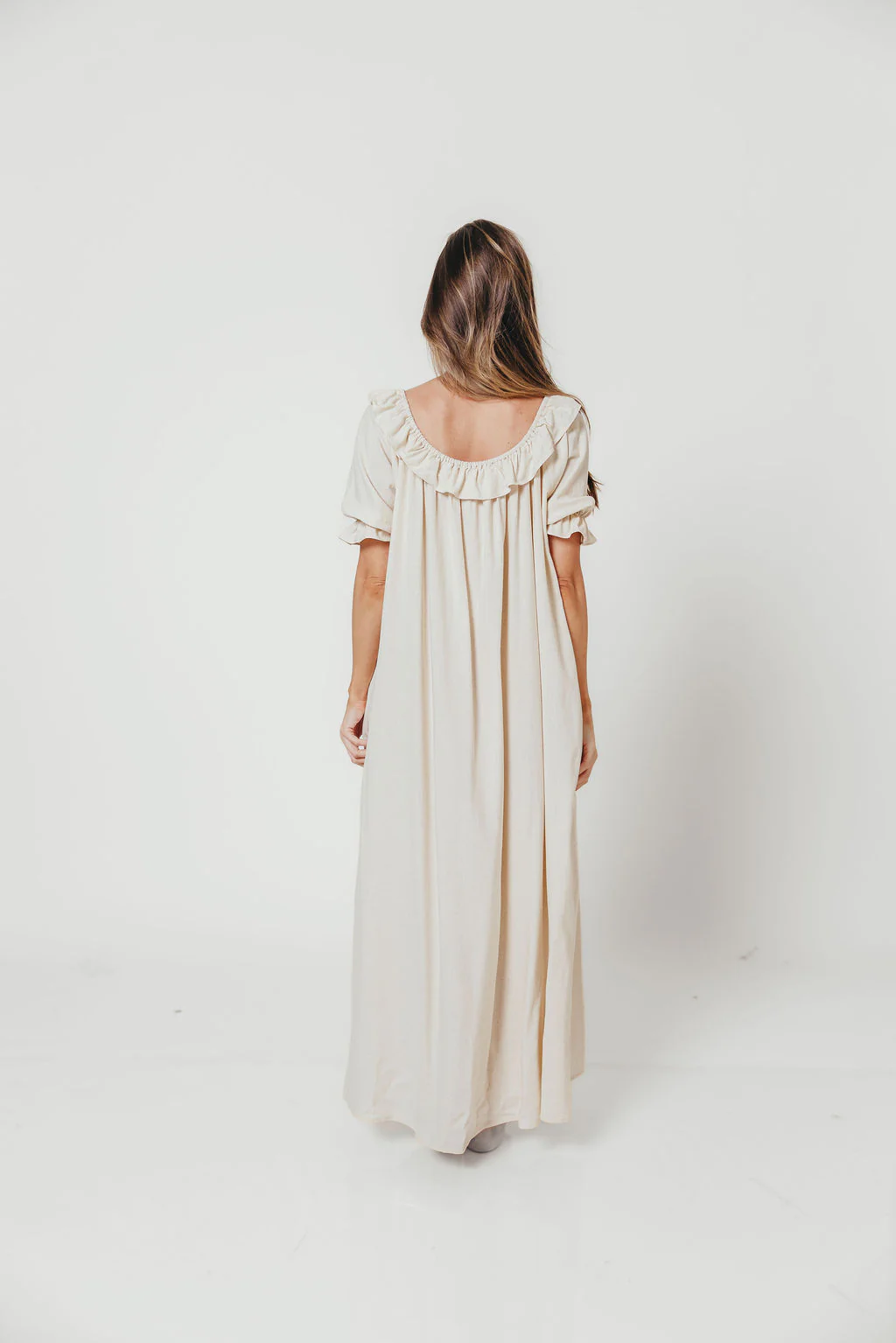Audrey Maxi Dress in Linen Blend - Image 7