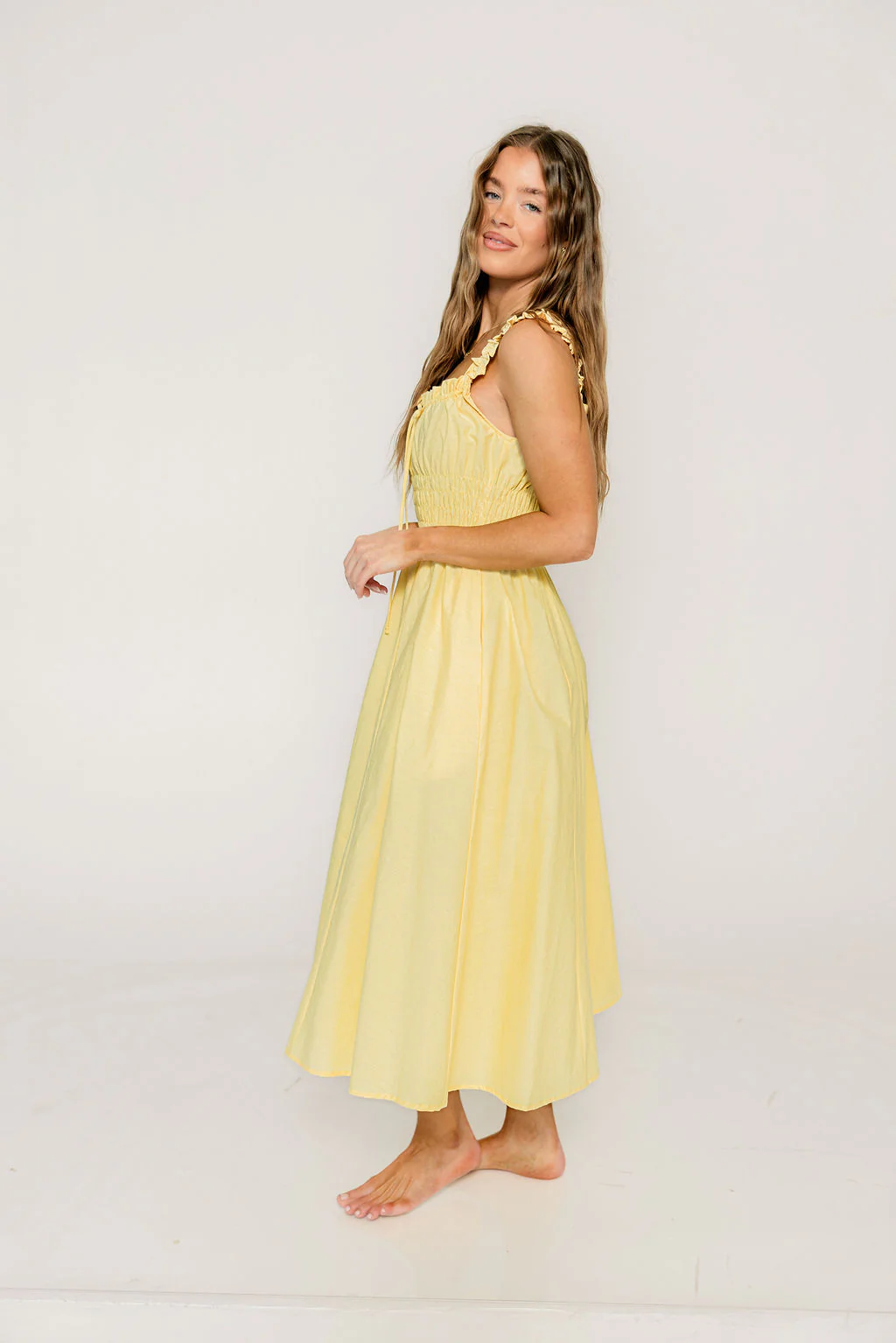 Libra Maxi Dress in Yellow - Image 3