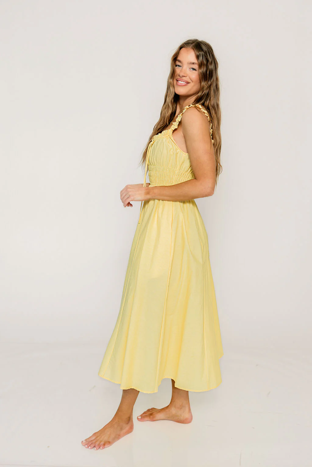 Libra Maxi Dress in Yellow - Image 4
