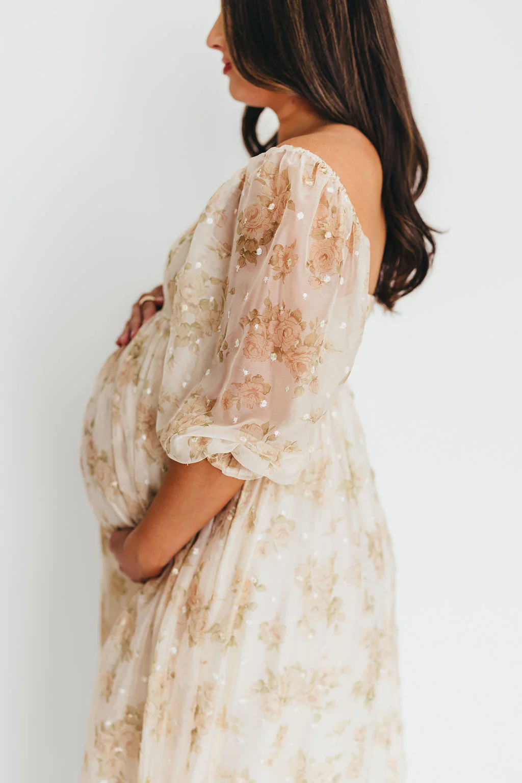 Mona Maxi Dress with Smocking in Cream Floral - Bump Friendly & Inclusive Sizing (S-3XL) - Image 57