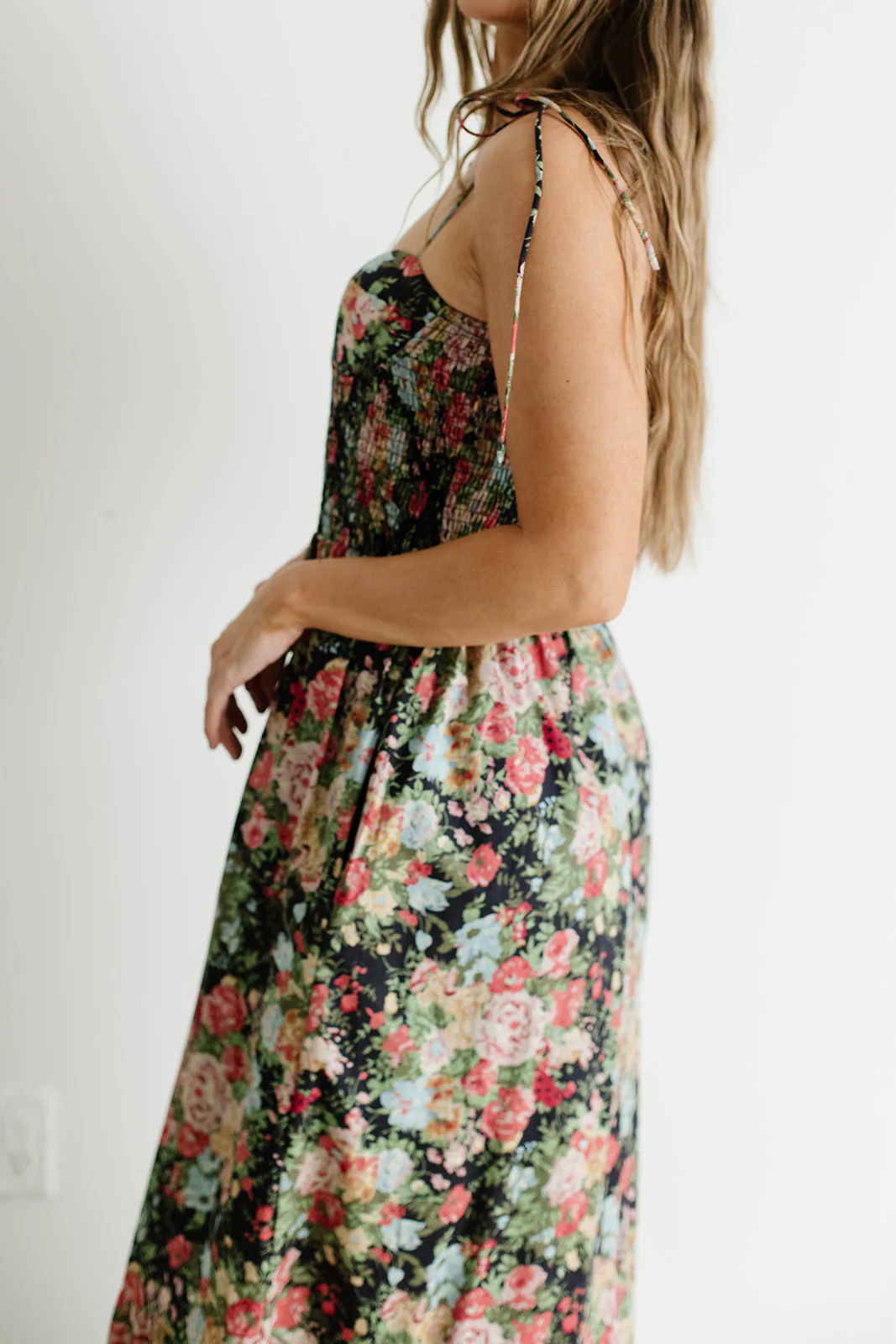 Susannah Floral Maxi Dress in Black - Image 3