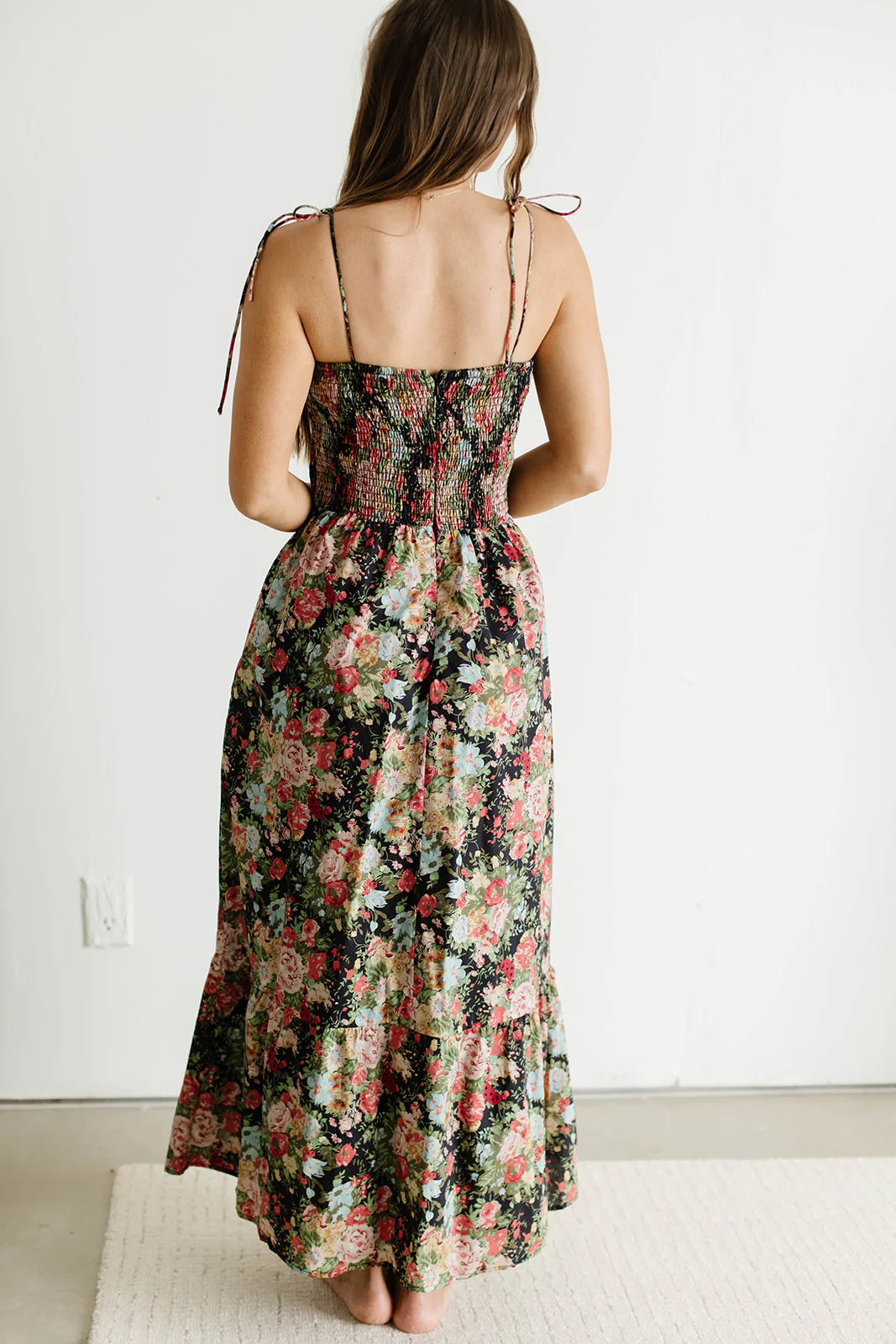 Susannah Floral Maxi Dress in Black - Image 6