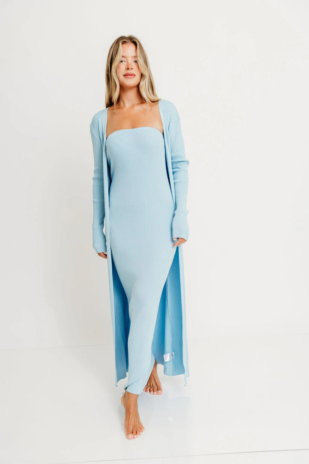 Lina Two Piece Dress Set in Dusty Blue - Bump Friendly *5/30 PRE-ORDER* - Image 12