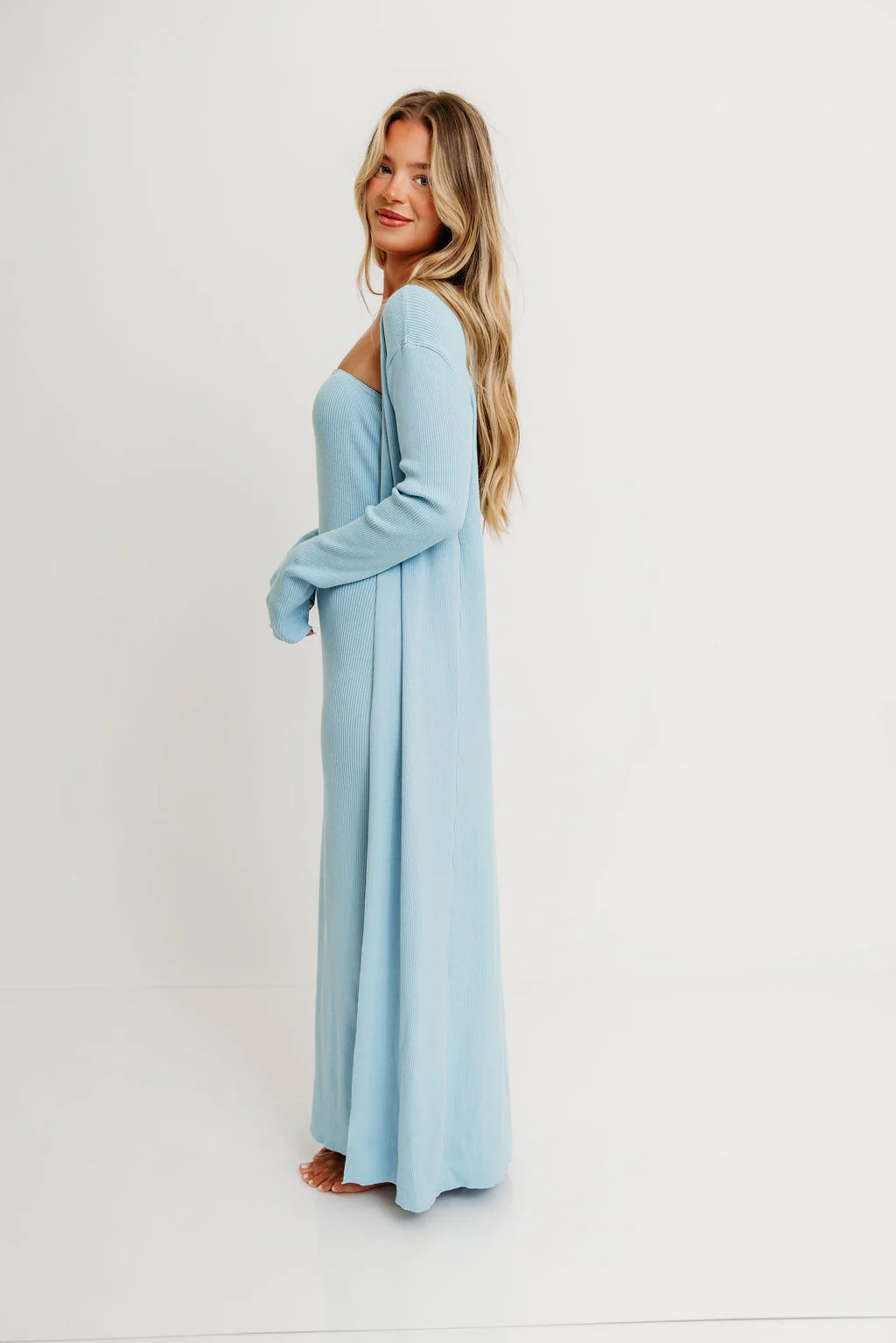 Lina Two Piece Dress Set in Dusty Blue - Bump Friendly *5/30 PRE-ORDER* - Image 13