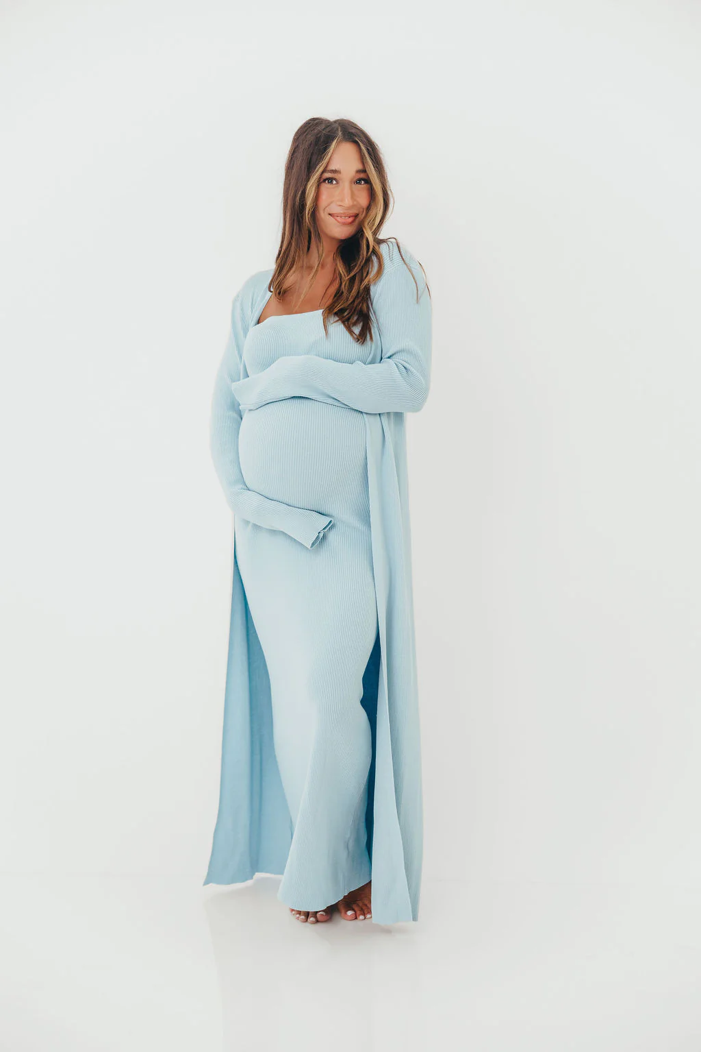 Lina Two Piece Dress Set in Dusty Blue - Bump Friendly *5/30 PRE-ORDER* - Image 5