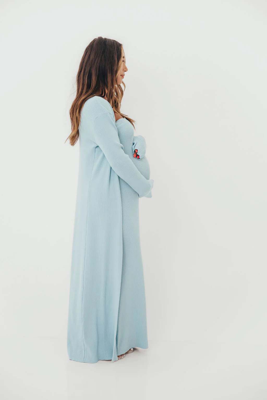 Lina Two Piece Dress Set in Dusty Blue - Bump Friendly *5/30 PRE-ORDER* - Image 6