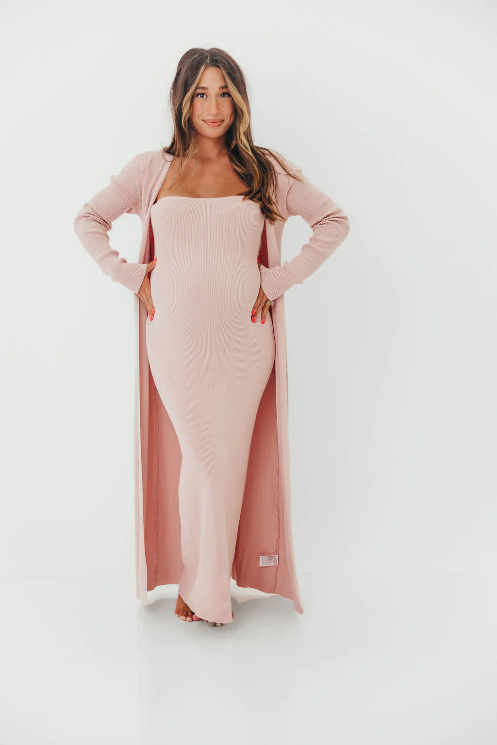 Lina Two Piece Dress Set in Dusty Blush - Bump Friendly *5/30 PRE-ORDER* - Image 5