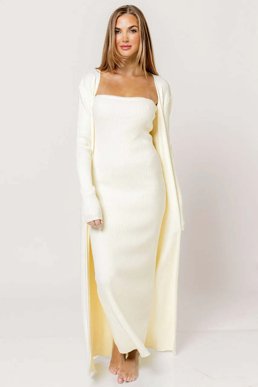 Lina Two Piece Dress Set in Ivory - Bump Friendly *5/30 PRE-ORDER*