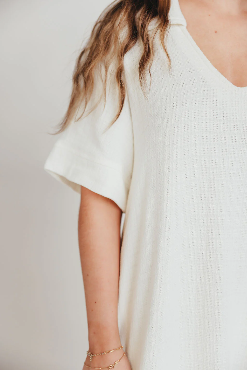 Fallon Linen-Blend Collared Midi Dress in Ivory - Bump Friendly - Image 18