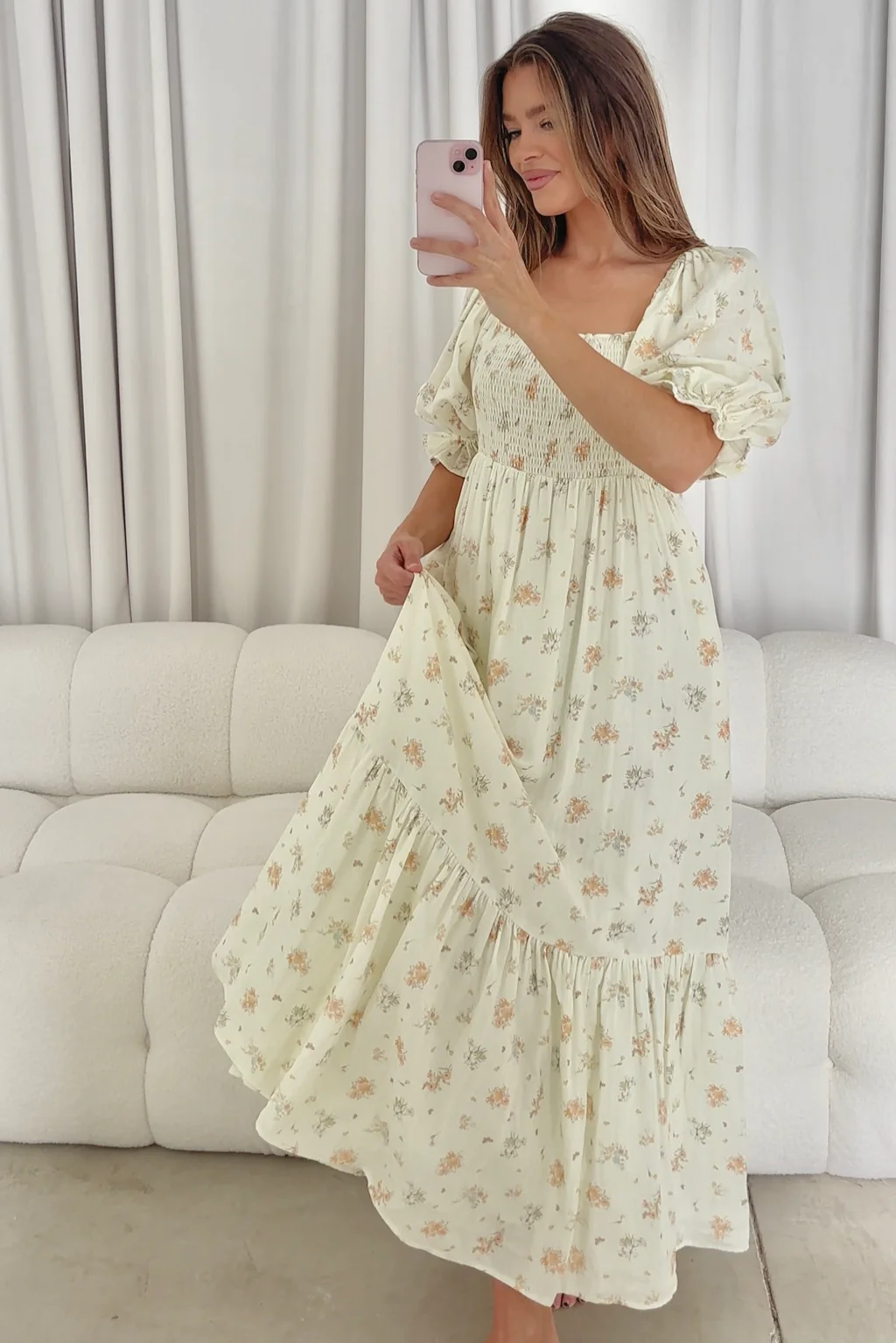 Livvy 100% Cotton Dress in Green (Fully Lined) - Bump Friendly - Image 14