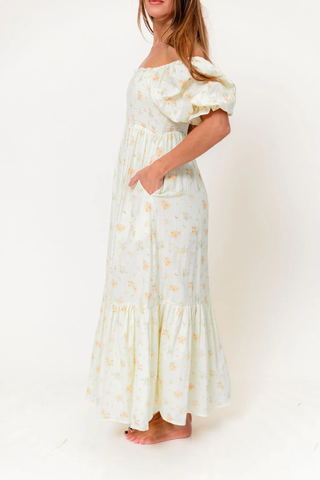 Livvy 100% Cotton Dress in Green (Fully Lined) - Bump Friendly - Image 6