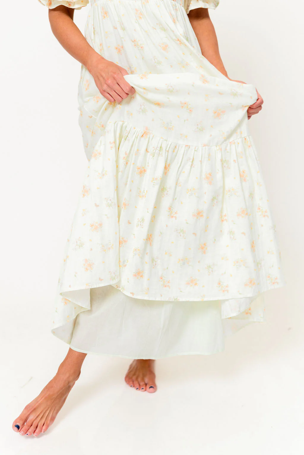 Livvy 100% Cotton Dress in Green (Fully Lined) - Bump Friendly - Image 8