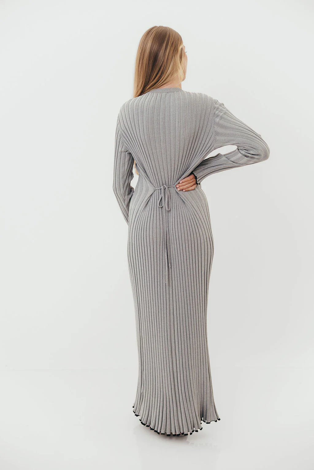 Bentley Dress Heather Gray Black Trim - Image 11