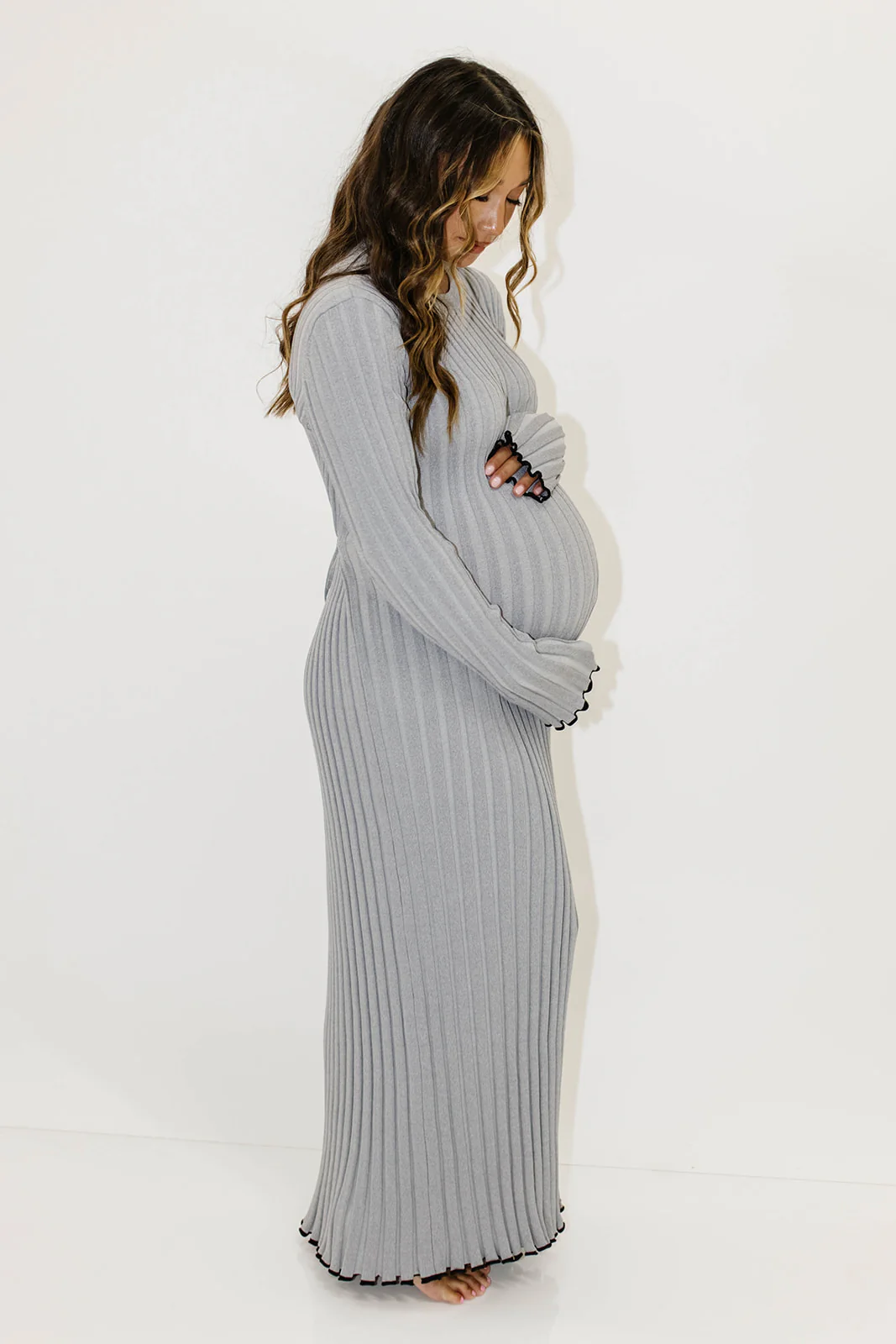Bentley Dress Heather Gray Black Trim - Image 17