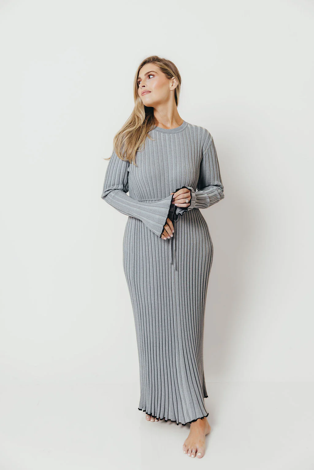 Bentley Dress Heather Gray Black Trim - Image 19