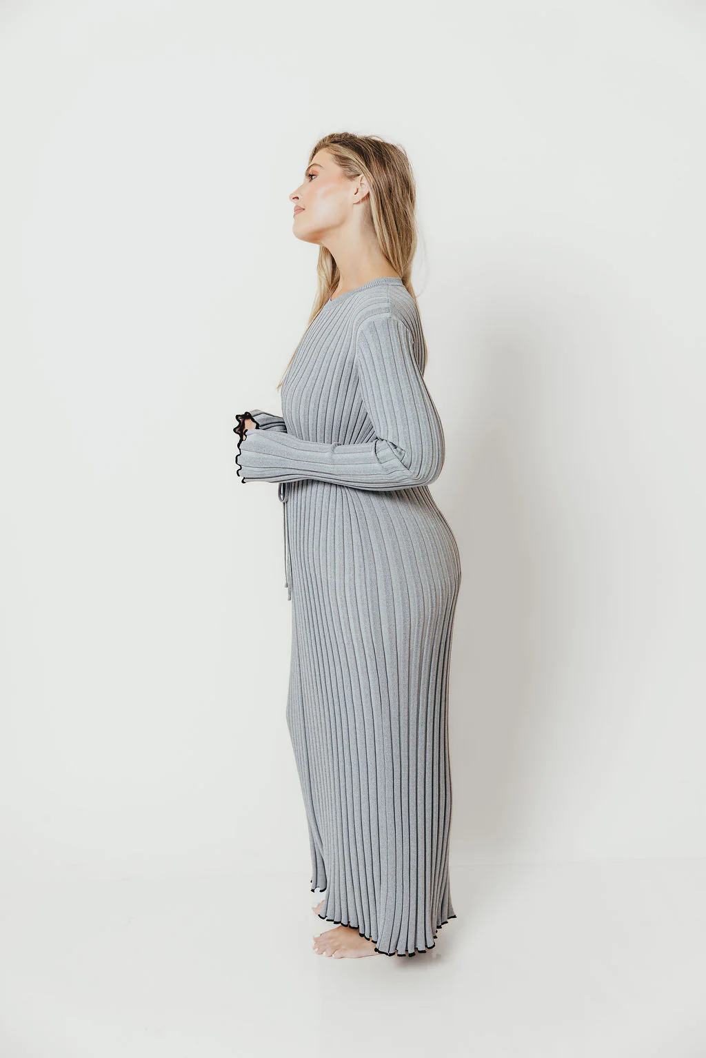 Bentley Dress Heather Gray Black Trim - Image 22