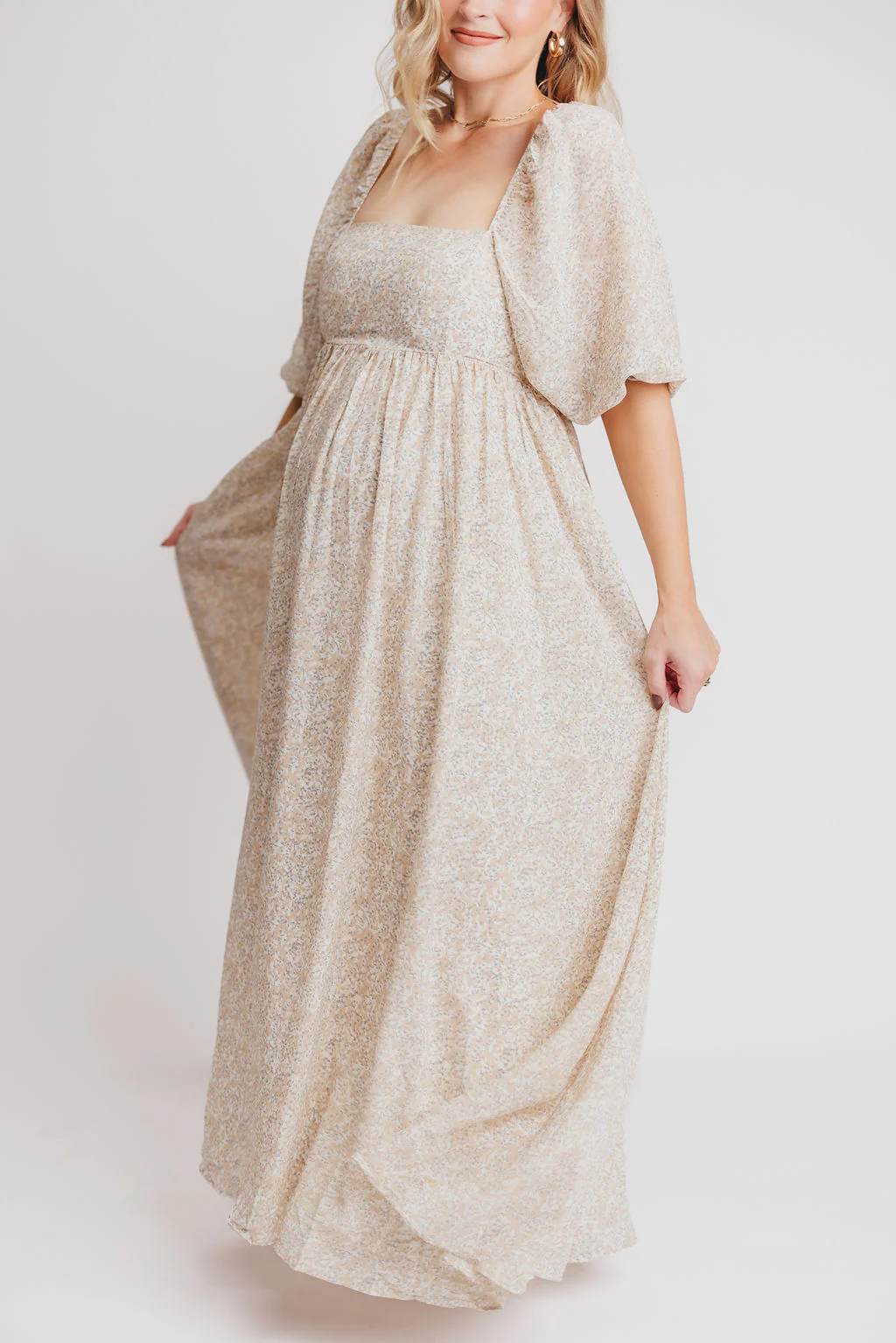 Mona 'Love Story' Maxi Dress in Beige - Bump Friendly and Inclusive Sizing *5/25 PRE-ORDER* - Image 13