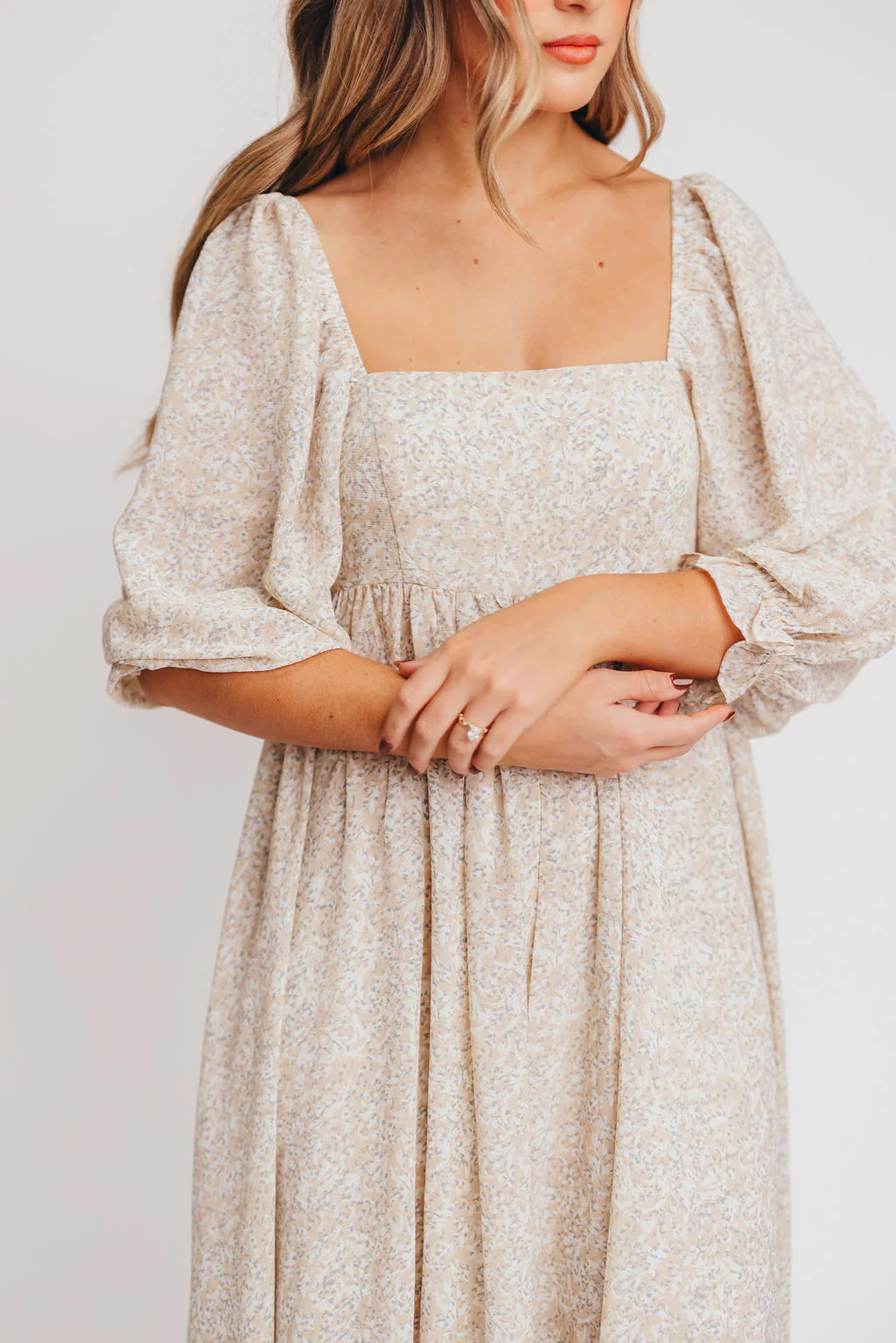 Mona 'Love Story' Maxi Dress in Beige - Bump Friendly and Inclusive Sizing *5/25 PRE-ORDER* - Image 4