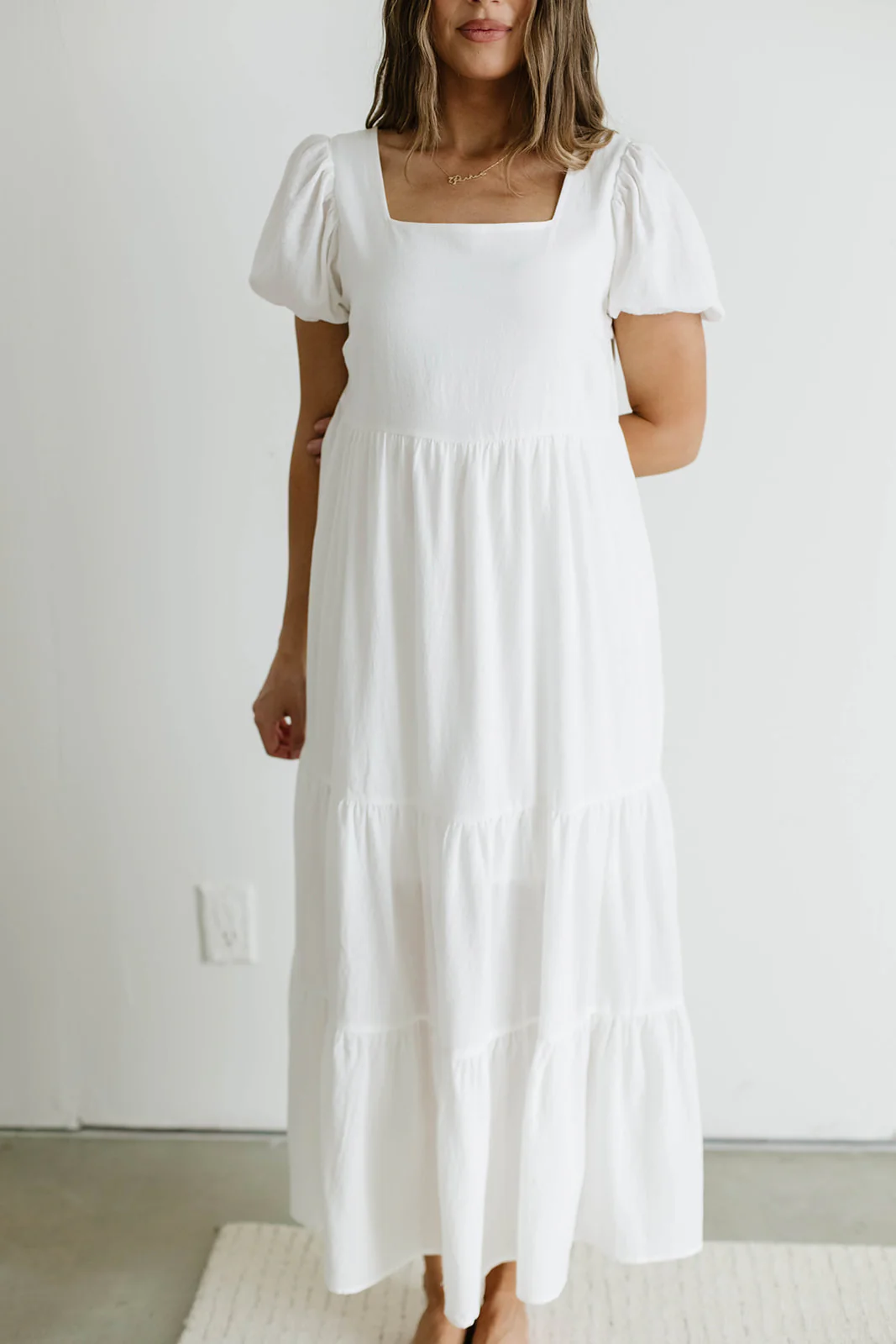 Marlina Midi Dress in Ivory - Image 5