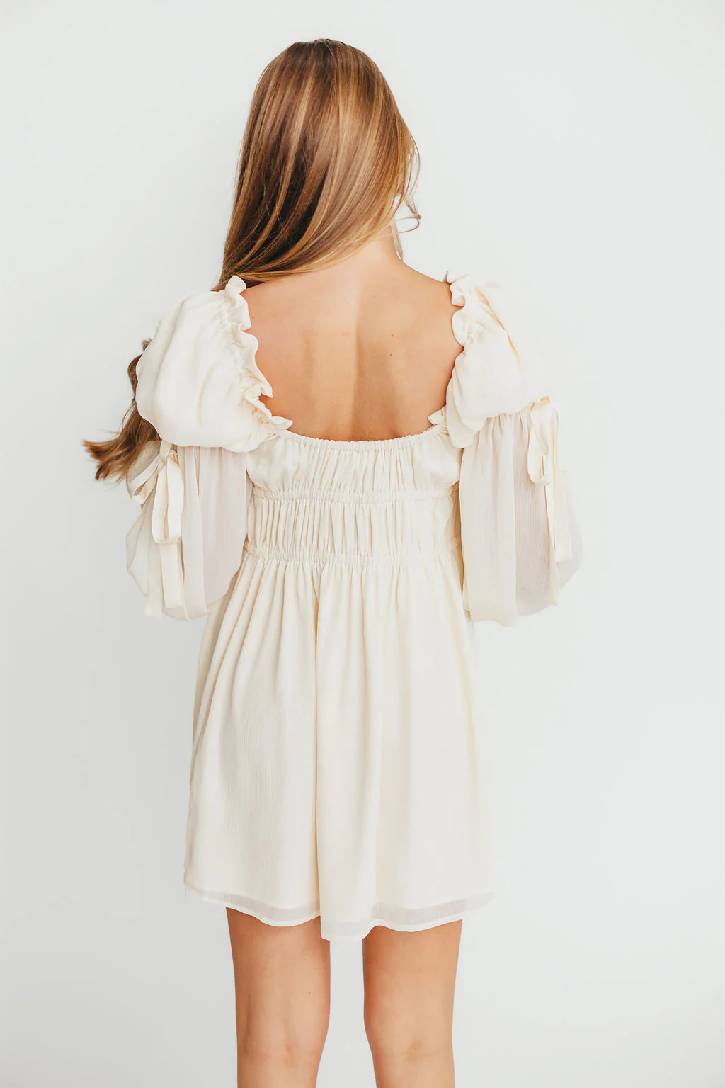 Macbeth Mini Dress in Cream - Image 9