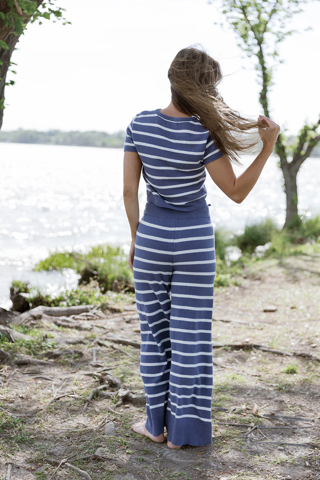 Madi Knit Set in Navy/White - Image 5