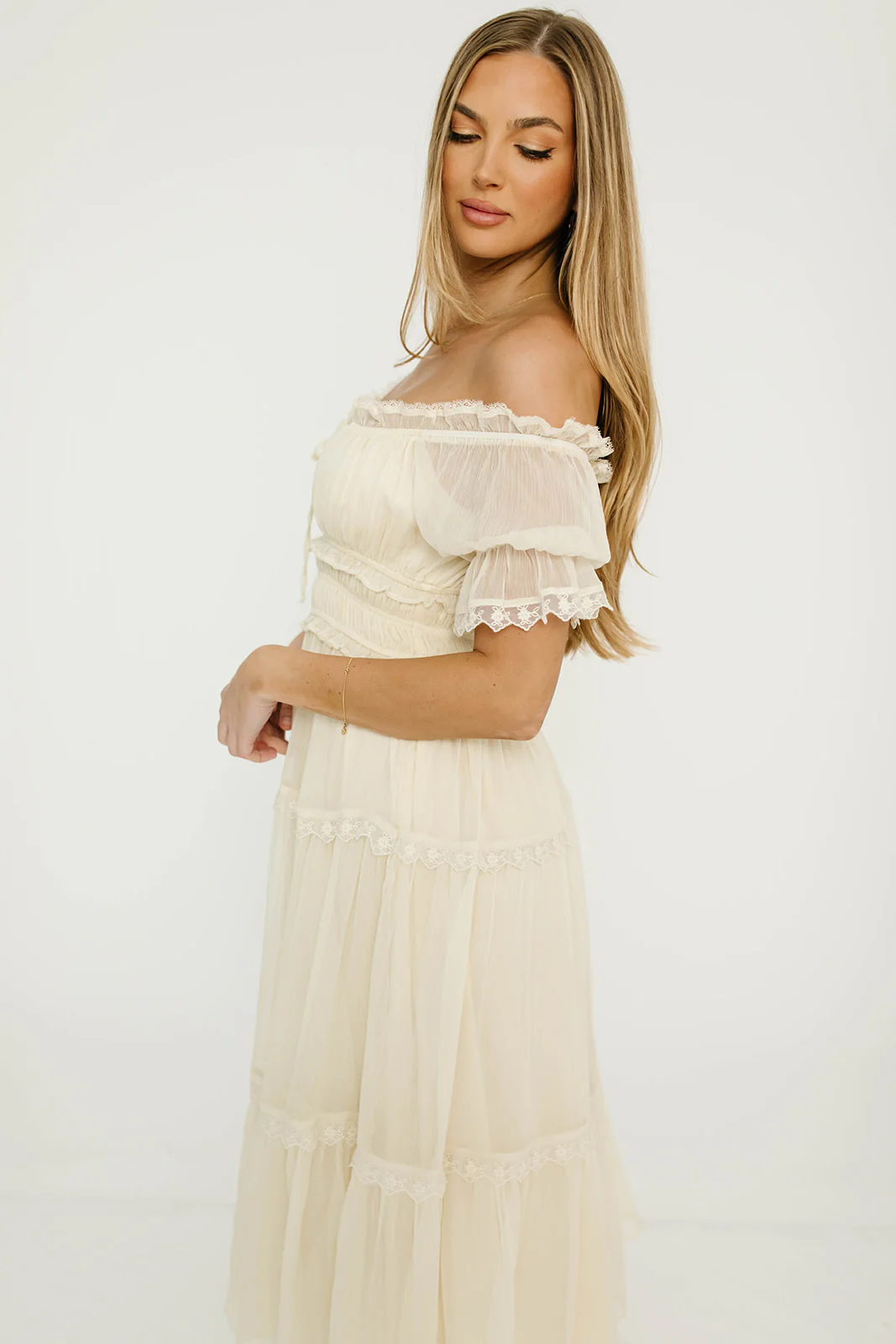 Marla Maxi Dress in Butter Cream - See Selfie Photo for True Color - Image 20