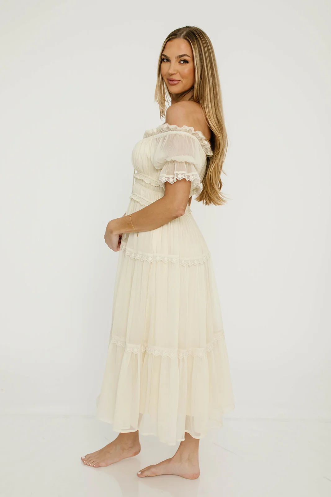 Marla Maxi Dress in Butter Cream - See Selfie Photo for True Color - Image 22