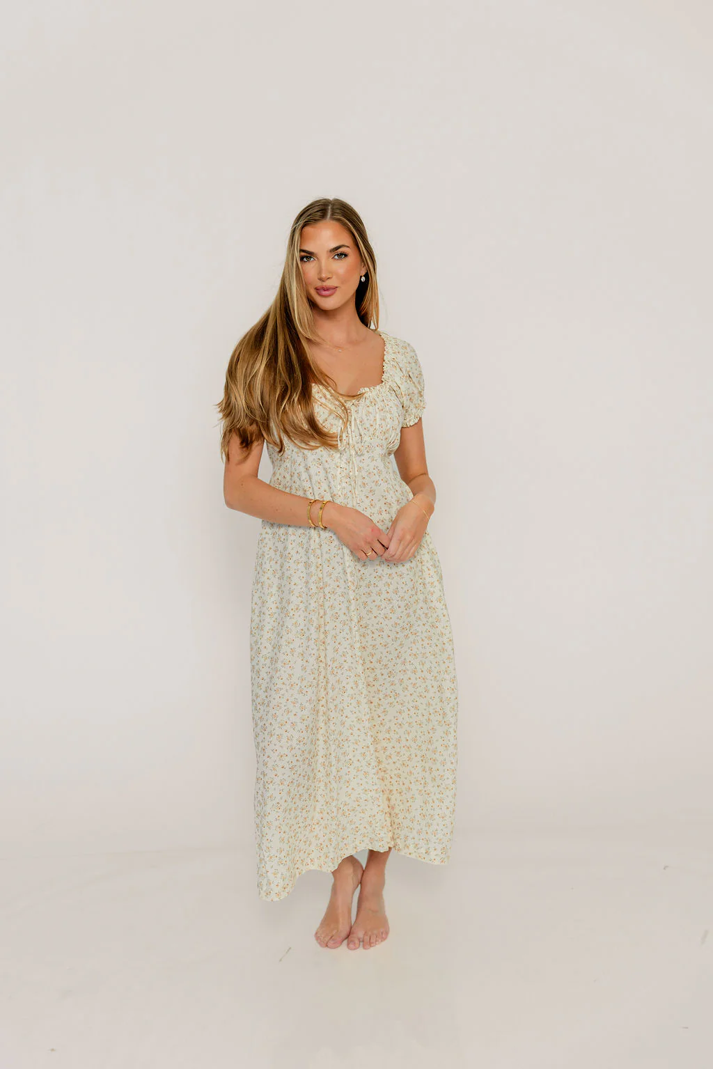 Marley Midi Dress in Cream - Image 5