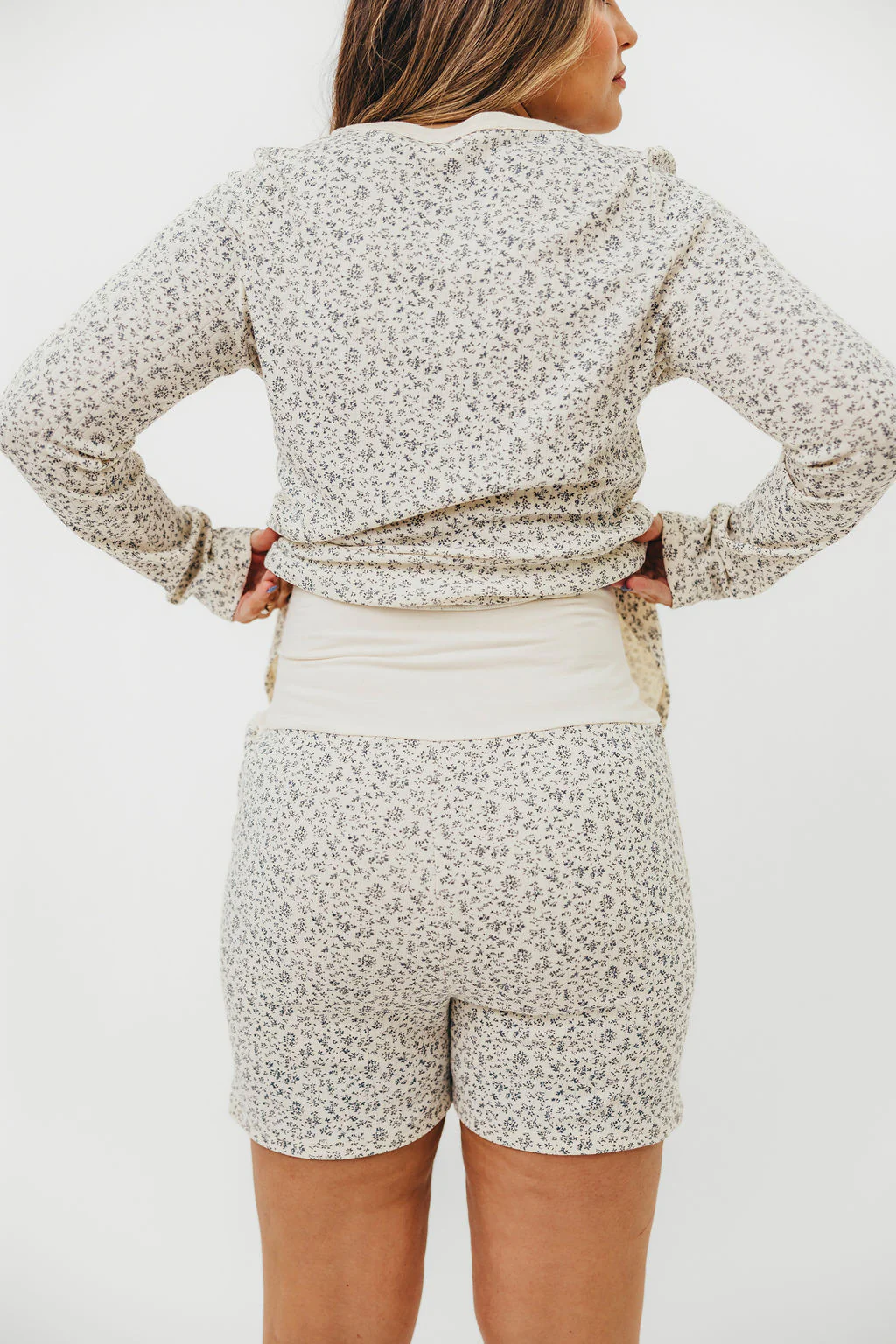 Rori Maternity Pajama Set in Ivory - Bump Friendly - Image 10