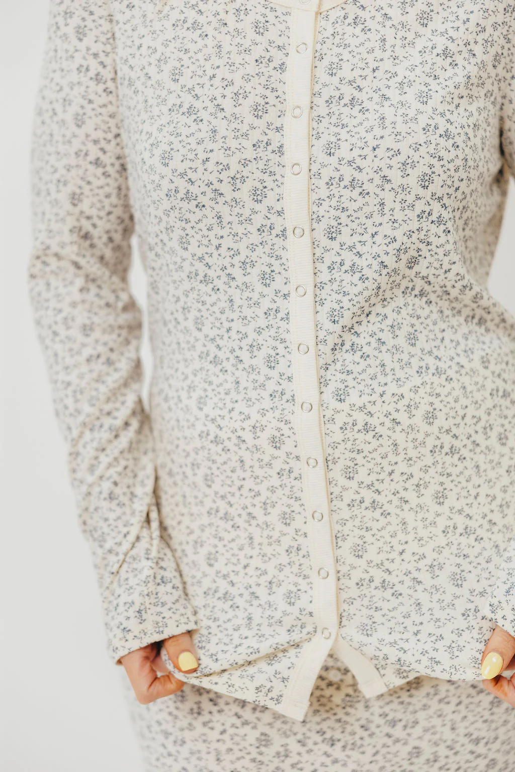 Rori Maternity Pajama Set in Ivory - Bump Friendly - Image 19