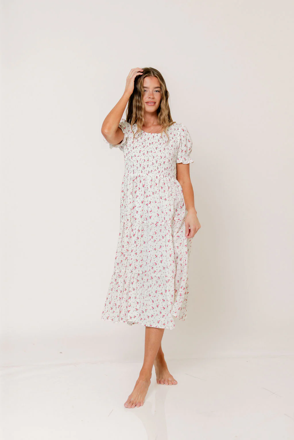 McCall Midi Dress in Floret Fizz - Bump Friendly - Image 2