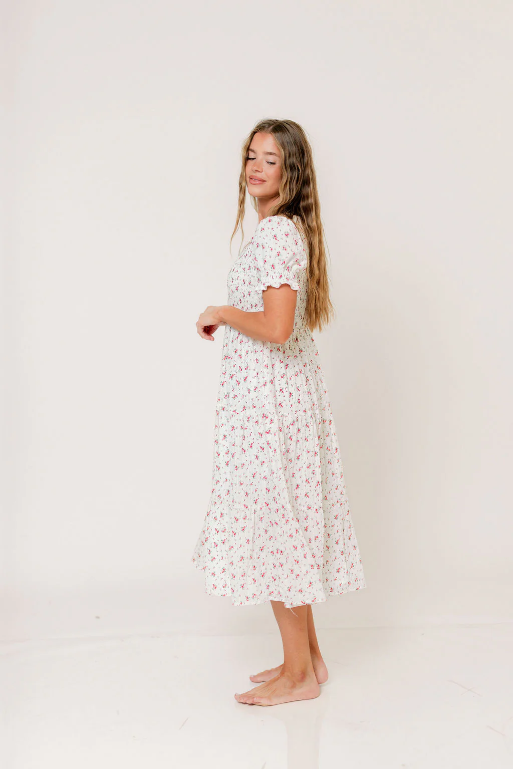 McCall Midi Dress in Floret Fizz - Bump Friendly - Image 3