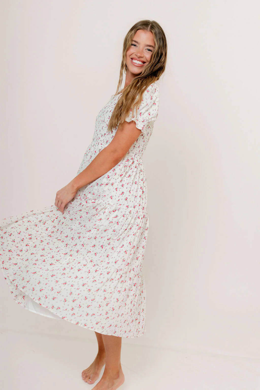 McCall Midi Dress in Floret Fizz - Bump Friendly - Image 5