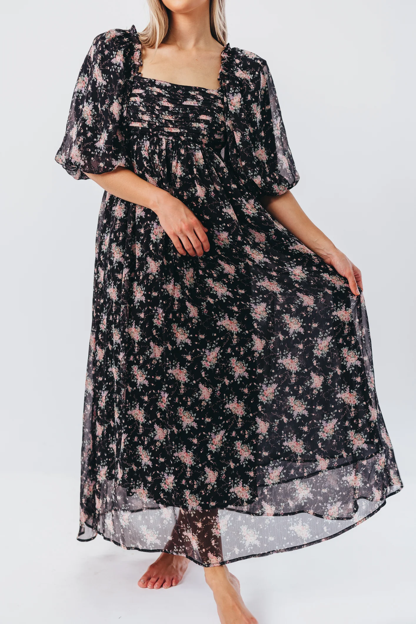 Melody Maxi Dress in Black - Bump Friendly & Inclusive Sizing (S-3XL) *Final Sale* - Image 10